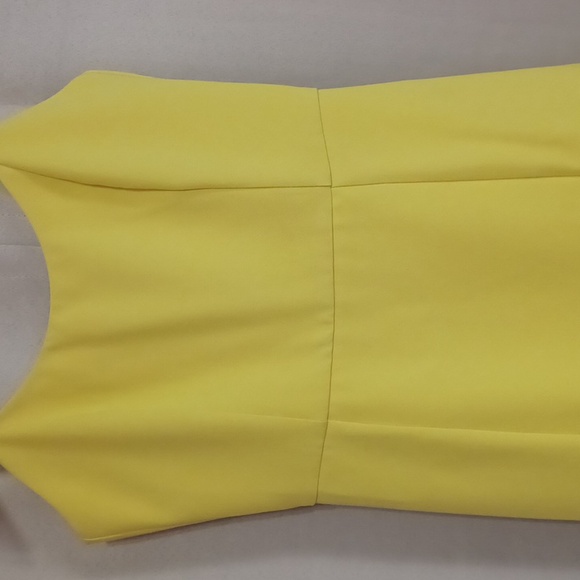 Adelyn Rae Gia Ribbon Strap Mini Dress Yellow, Organza Tie Shoulder Detail - Picture 6 of 14